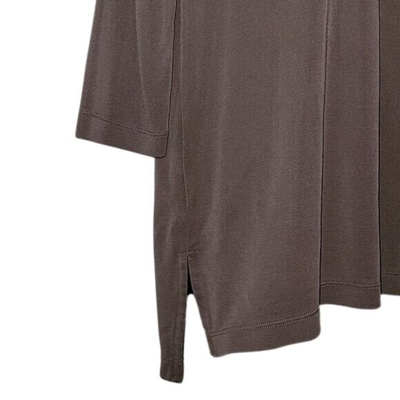Pure Jill Brown‎ 3/4 Sleeve Tunic Top S Modal/Polyester Blend - Picture 4 of 6